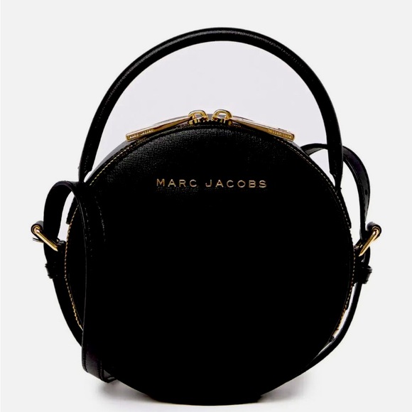 Marc Jacobs Black Leather The Commuter Circle Crossbody Bag Limited Edition - Picture 1 of 4